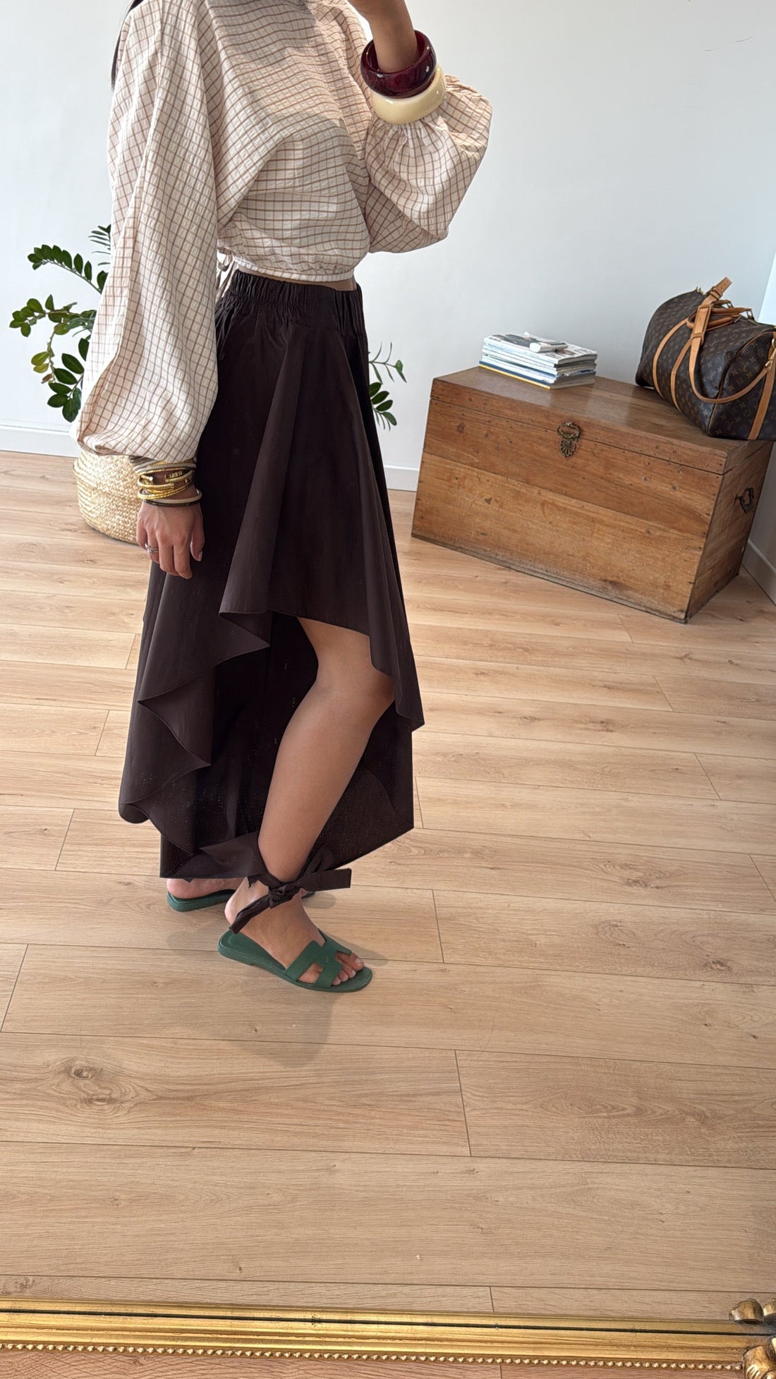 PANTALON CHOCOLAT "LÉSIA"