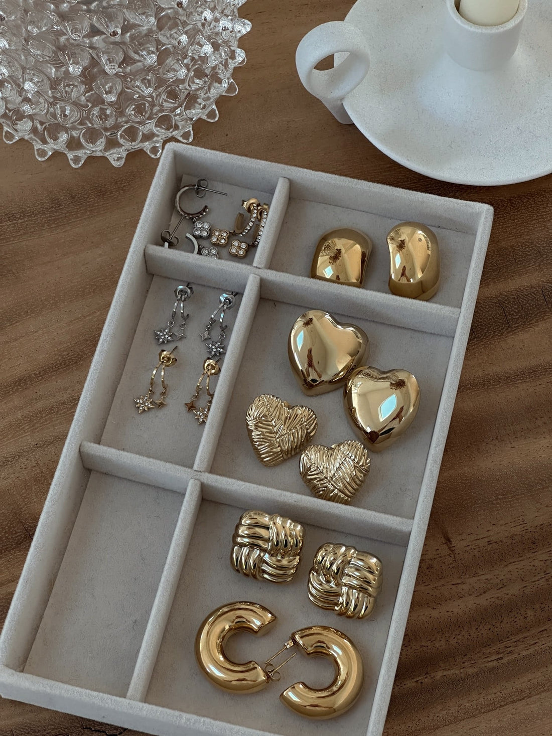 Boucles d'oreilles APOLLON - Gris