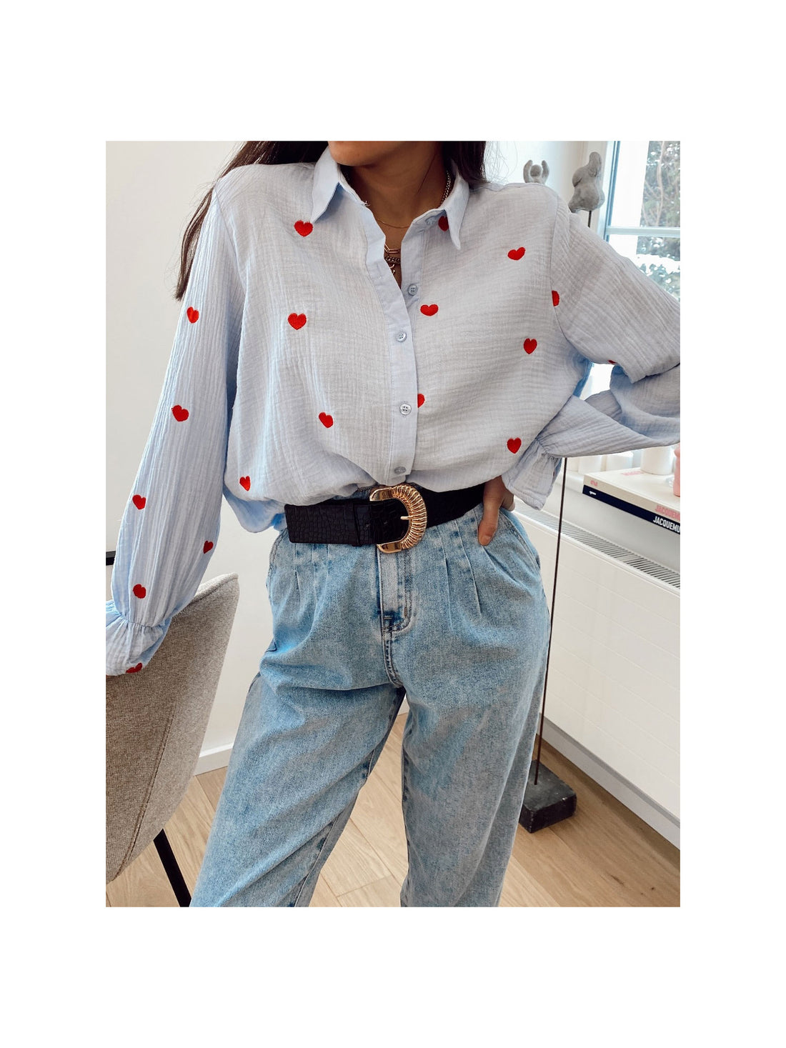 Chemise COEUR ROUGE - Bleu