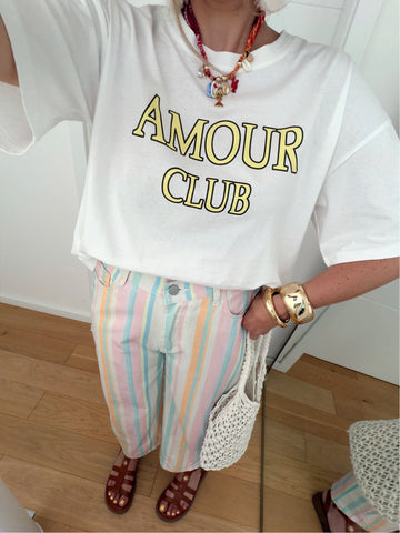T-shirt AMOUR CLUB - Blanc